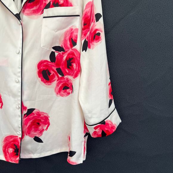 Kate Spade New York roses satin women’s pajama shorts and top set - Picture 2 of 9